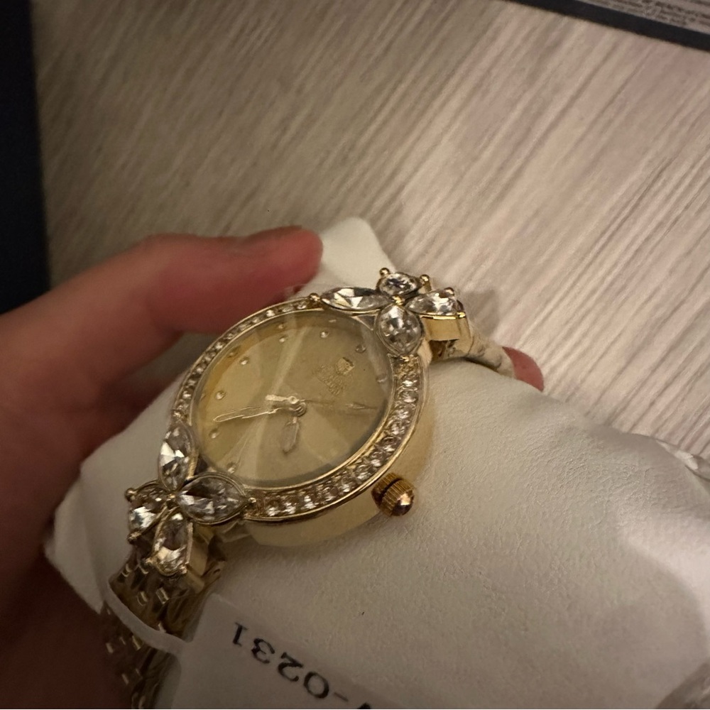 Montres Prestige x Invicta Gold Crystal Butterfly Watch 22mm MPW-0231 NIB - Picture 9 of 13